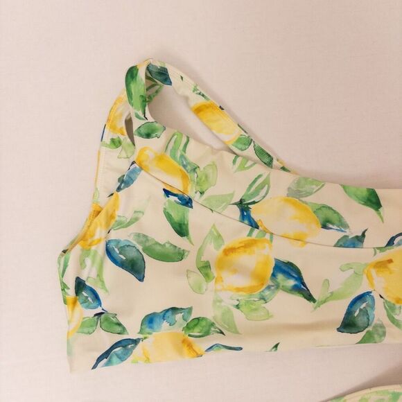 SUMMERSALT Sidestroke Bikini and High Leg High Rise Bottom Limoncello Size 4 - Picture 3 of 9